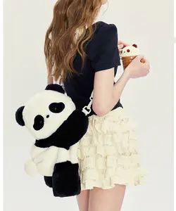 Gulibags plush Panda backpack, doll bag is also a gift for girls，crossbody bags for Lolita fashion is popular among students.Valentine's Day gift