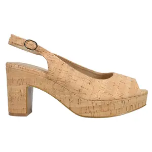 VANELi Womens Garlyn Sling Back Casual Sandals Casual High Heel 3" & Up - Brown