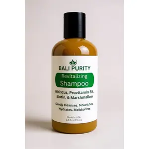 Bali Purity Hair & Scalp Revitalizing Shampoo 8.5 fl oz with Hibiscus Provitamin B5 Biotin & Marshmallow for Gentle Cleansing Nourishing Hydrating Moisturizing