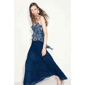 H&M Smocked chiffon skirt