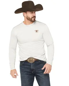 Men's Cowboy Hardware Steerhead Embroidered Long Sleeve Shirt - 110427-060