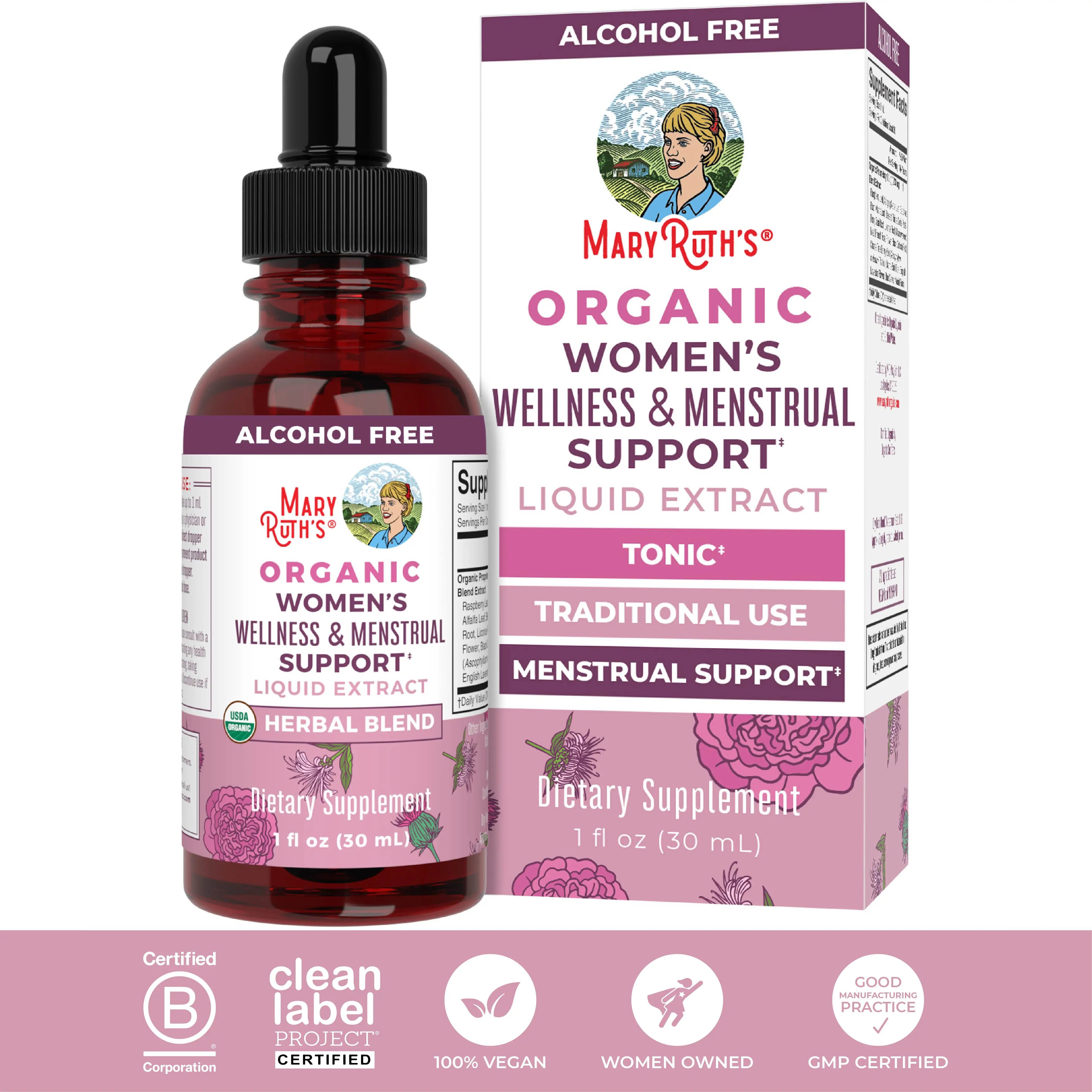 MaryRuth's Organic Women's Wellness & Menstrual Support Liquid Drops - Tradition...