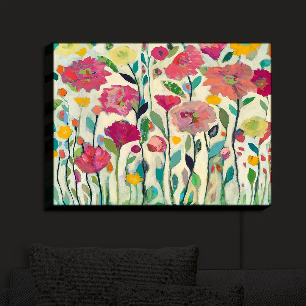 Illuminated Wall Art, Hand Made by DiaNoche Designs |  Carrie Schmitt - She Lived In Full Bloom