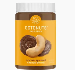 Octonuts Cocoa Cashew Spread – 16 oz, Chocolate Nut Spread, Gluten-Free, Vegan, Non-GMO, Soy and Dairy-Free, Peanut-Free, No Palm Oil – Smooth Cocoa Cashew Cream for Guilt-Free Treats & Snacks