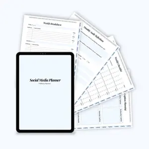 Social Media Planner Notebook, Office Appointment Book & Personal Organiser for Social Media Management, Office Stationery Supplies