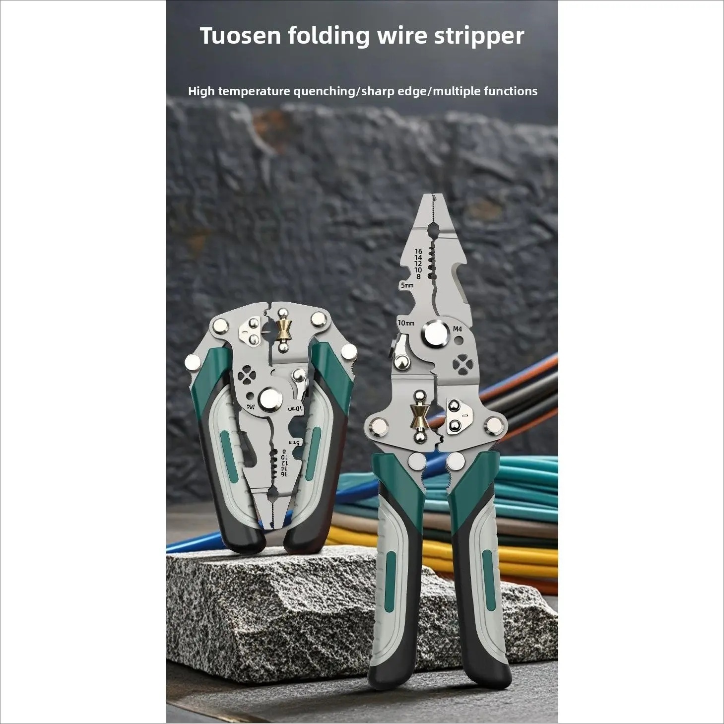 Special pliers tool wire stripping pliers Foldable wire stripping pliers Multifunctional wire cutting and crimping pliers Special pliers for electricians Multi-Function professional cable stripper