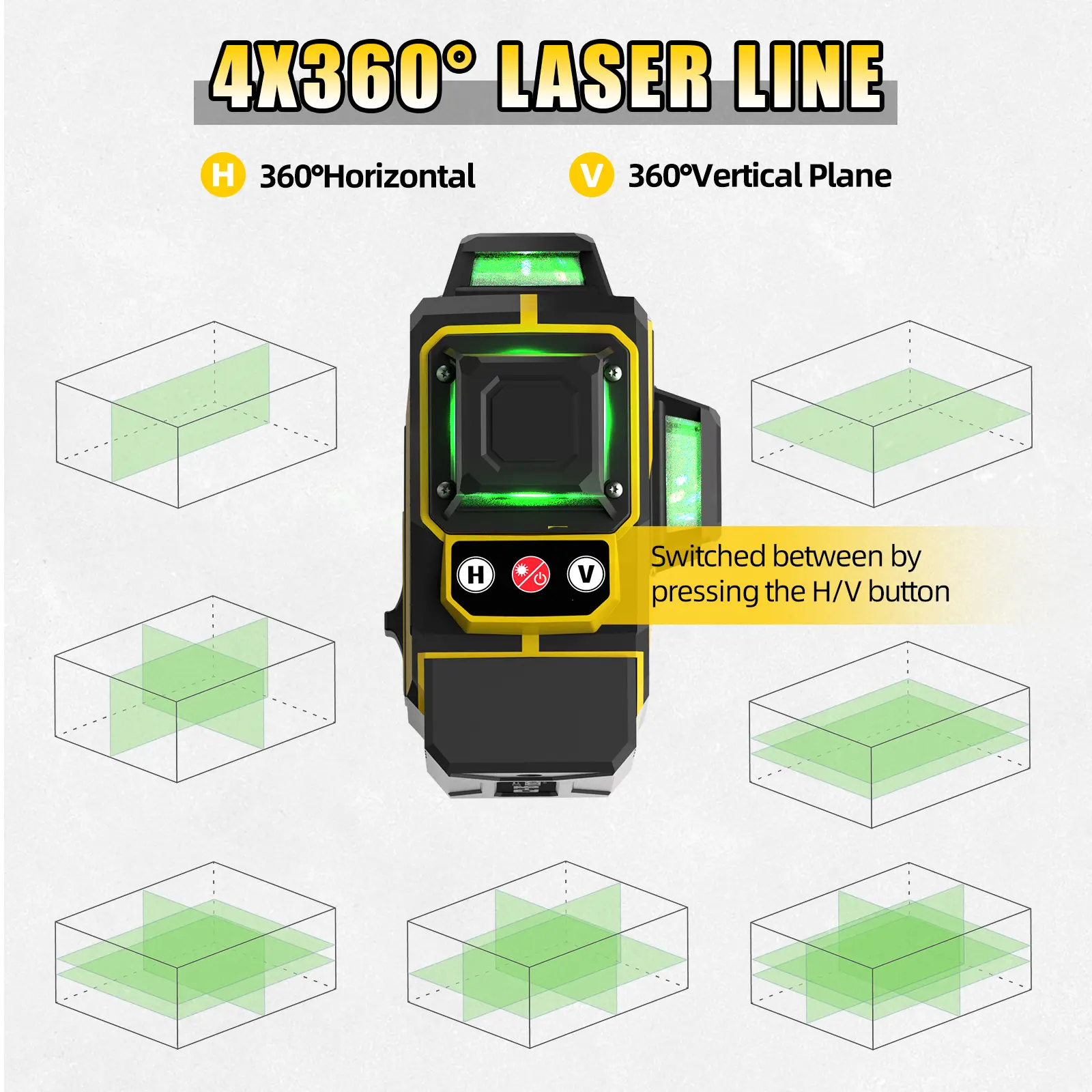 FathersDayGift】VERVEWAVE 16-Line Green Laser Level with 63