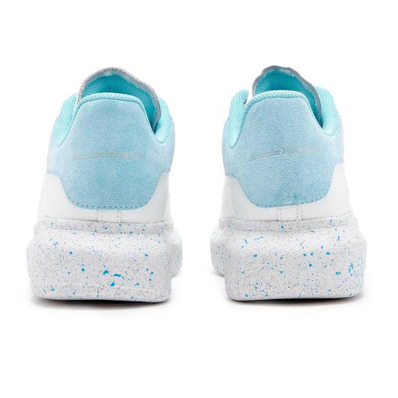 Alexander Mcqueen Larry Oversized Sneaker White Aquamarina (W)