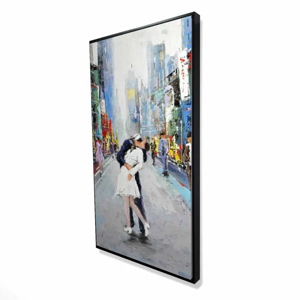 212 MAIN Artistic Kiss Framed Wall Art - 24x48 in Photo Print with Vivid Colors, Modern Home Decor, Thoughtful Home Supplies Gift