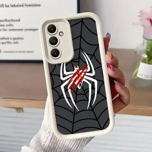 A Black Killer Spider Phone Case with Spider Web Pattern, TPU Shockproof Full Protection Case, Suitable for iPhone 17/16/15/14/13/12/11 PRO MAX PLUS AIR E XS and PROMAX MINI, Ideal Gift for Friends and Family, T318