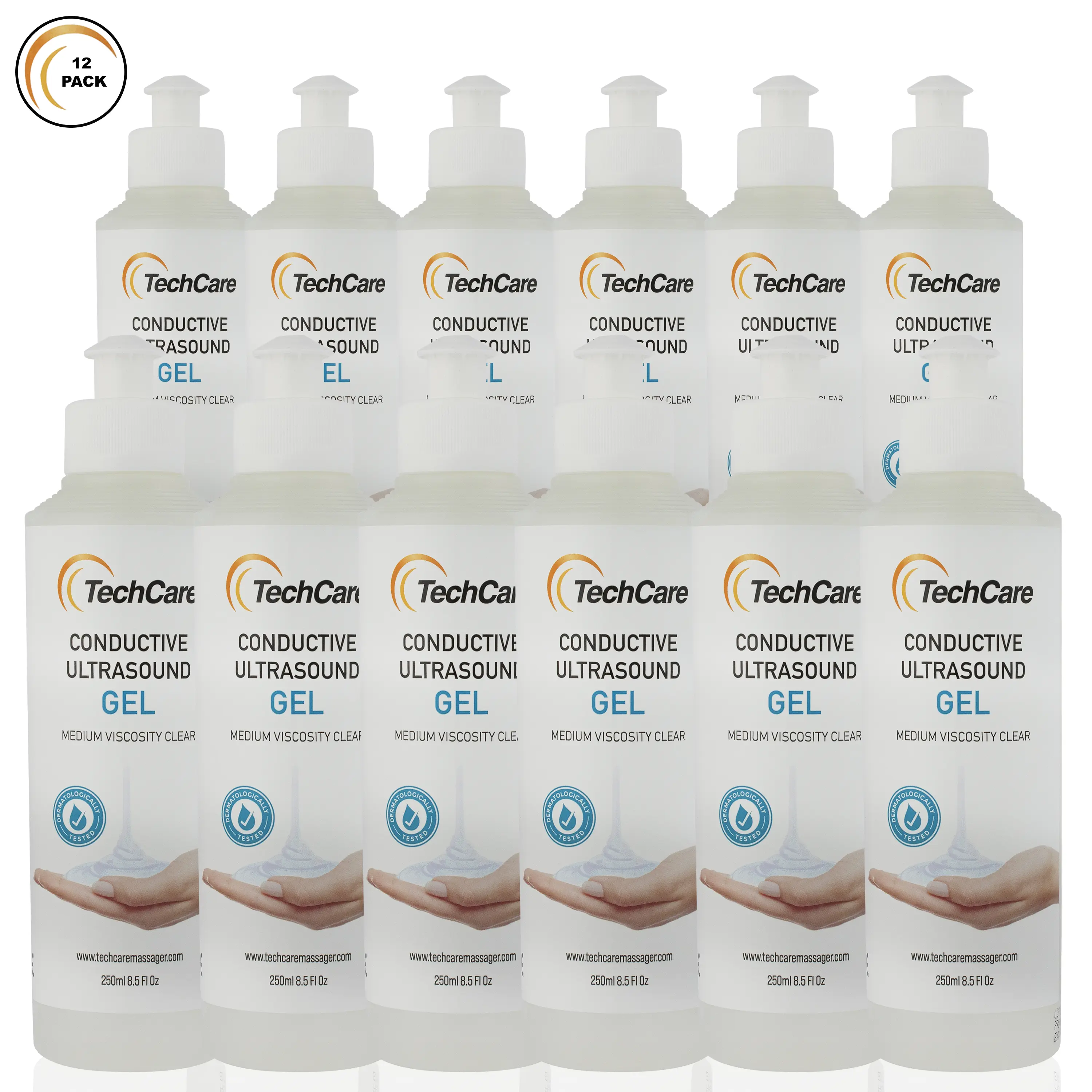 Tens Unit Electro Gel Conductive Adhesive Gel for ABS Muscle Stimulator Water Based 250 ML (8.5OZ) (PACK OF 12)