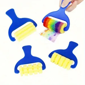 4pcs Multi-Functional Foam Brayer Paint Rollers - Easy to Use, Versatile DIY Paint Brush for Craft Painting, Artistic Designs, and Home Decor Projects - Perfect for Beginners and Hobbyists