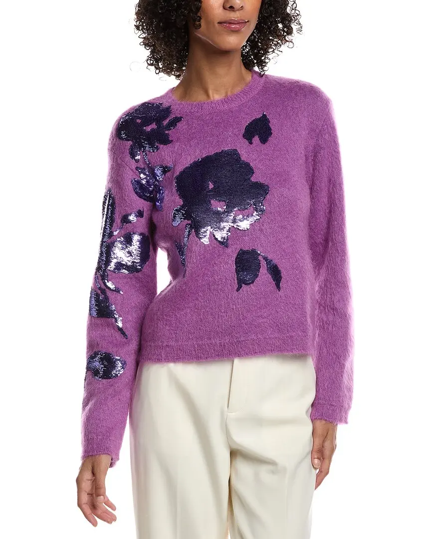 Valentino Sequin Patch Wool & Mohair-Blend Sweater