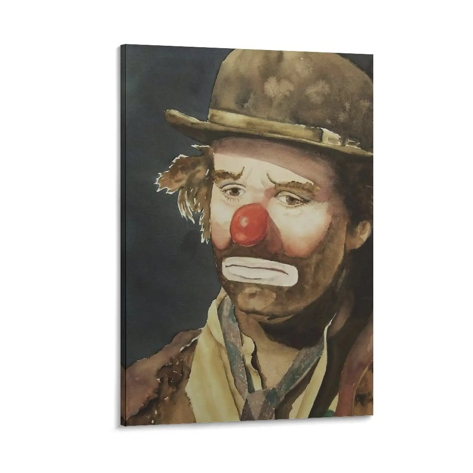 The Vintage Circus Performer Emmett Kelly's Clown Painting, A Captivating Poster. Ideal As Decorative Canvas Wall Art for Living Room. Canvas Poster Bedroom Decor Sports Landscape Office Room Decor Gift Frames Ornaments