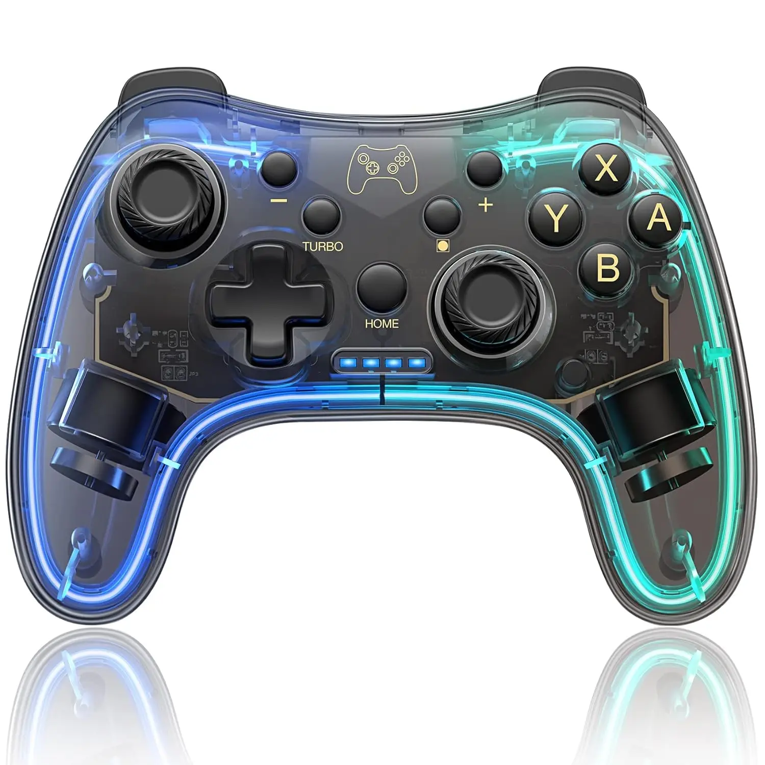 Wireless Gaming Controller for Nintendo Switch/Lite/OLED, PC, Android & iOS - Digital Wireless Console Accessory with Dual Joystick, Breathing LED, Turbo, Wake-Up Function & App Support