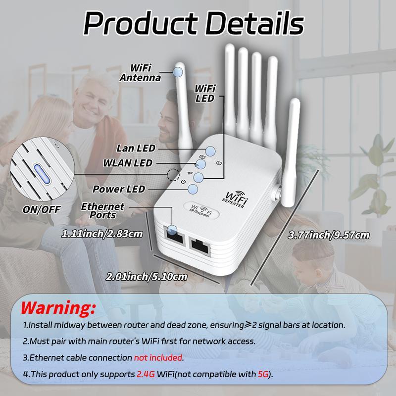 WiFi Extender Signal Booster for Home, AC1200Mbps Dual Band, Covers up to 1000 sq.ft & 105 Devices, New 6X Faster Wireless WiFi Extender with Ethernet Port, WiFi Booster Compatible with All Routers
