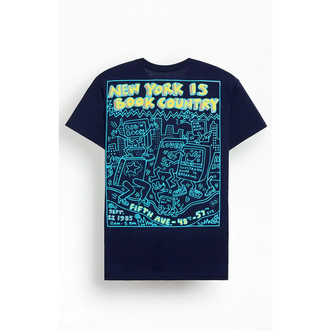 PacSun Men's Keith Haring NY is Book Country T-Shirt - Multicolor