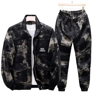 Ruins Camouflage Suit Set for Men, Construction Site, Auto Repair, Welding, Thickened, Wear-resistant Workwear, Labor Protection Clothing