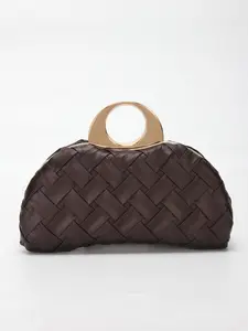 Elegant Woven PU Women's Evening Bag Clutch, Wedding Handbag with Shoulder Chain for Shoulder Crossbody Bag, Circle Clasp, Suitable for Party, Formal Occasions, Balls