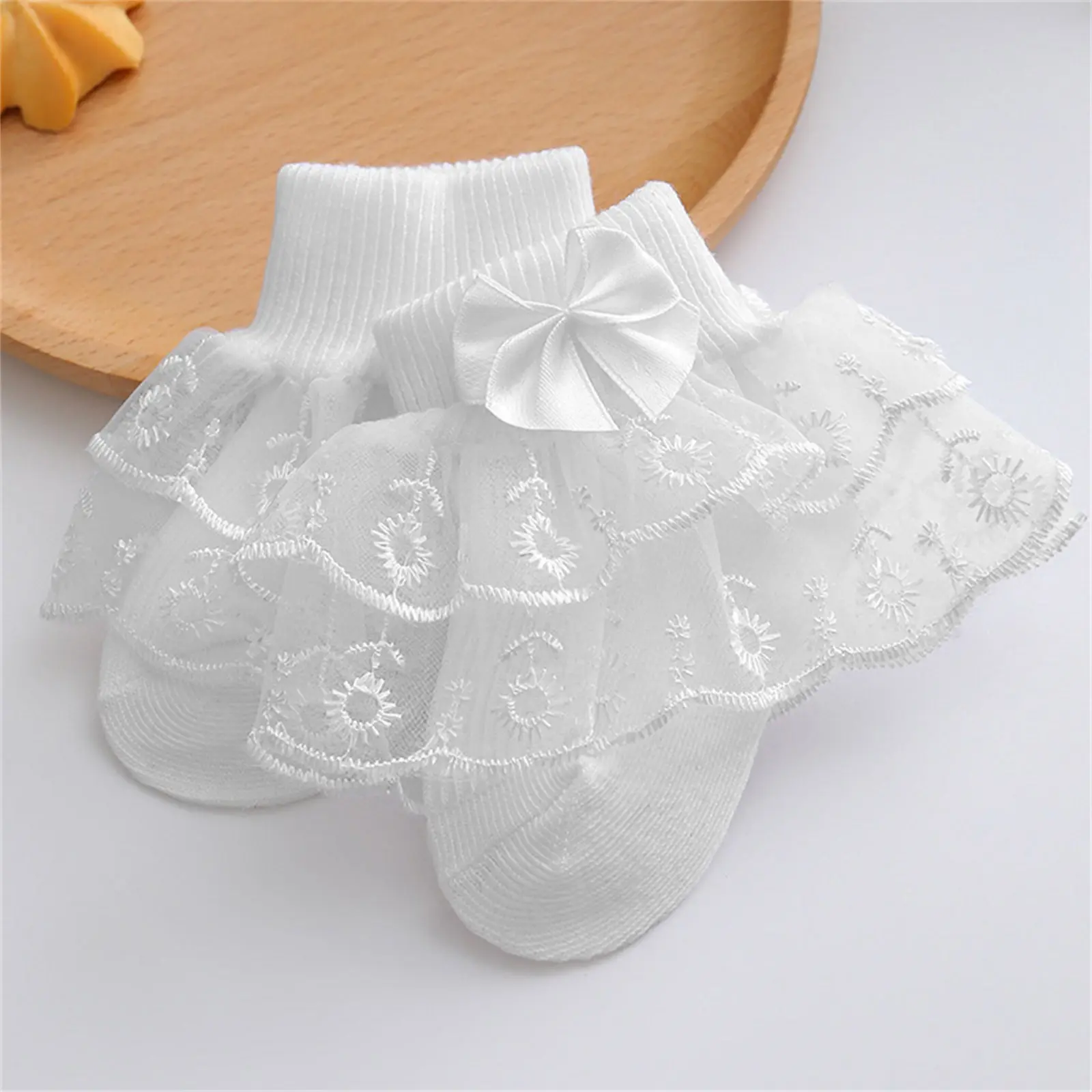 chinese dress ladies Satin Ruffle Socks