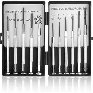 11 count Small Precision  Set,   Set, Mini Screw Driver Kit with Slotted and Phillips Heads, Ideal for Watch, Eyeglasses, Toys, Electronics, Computer Repair