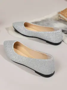 Sparkle Pointed Toe Low-Top Single Shoe, Gentle Style Flat Design, Party Commute Versatile Women's Shoes, Elegant Ladies Footwear