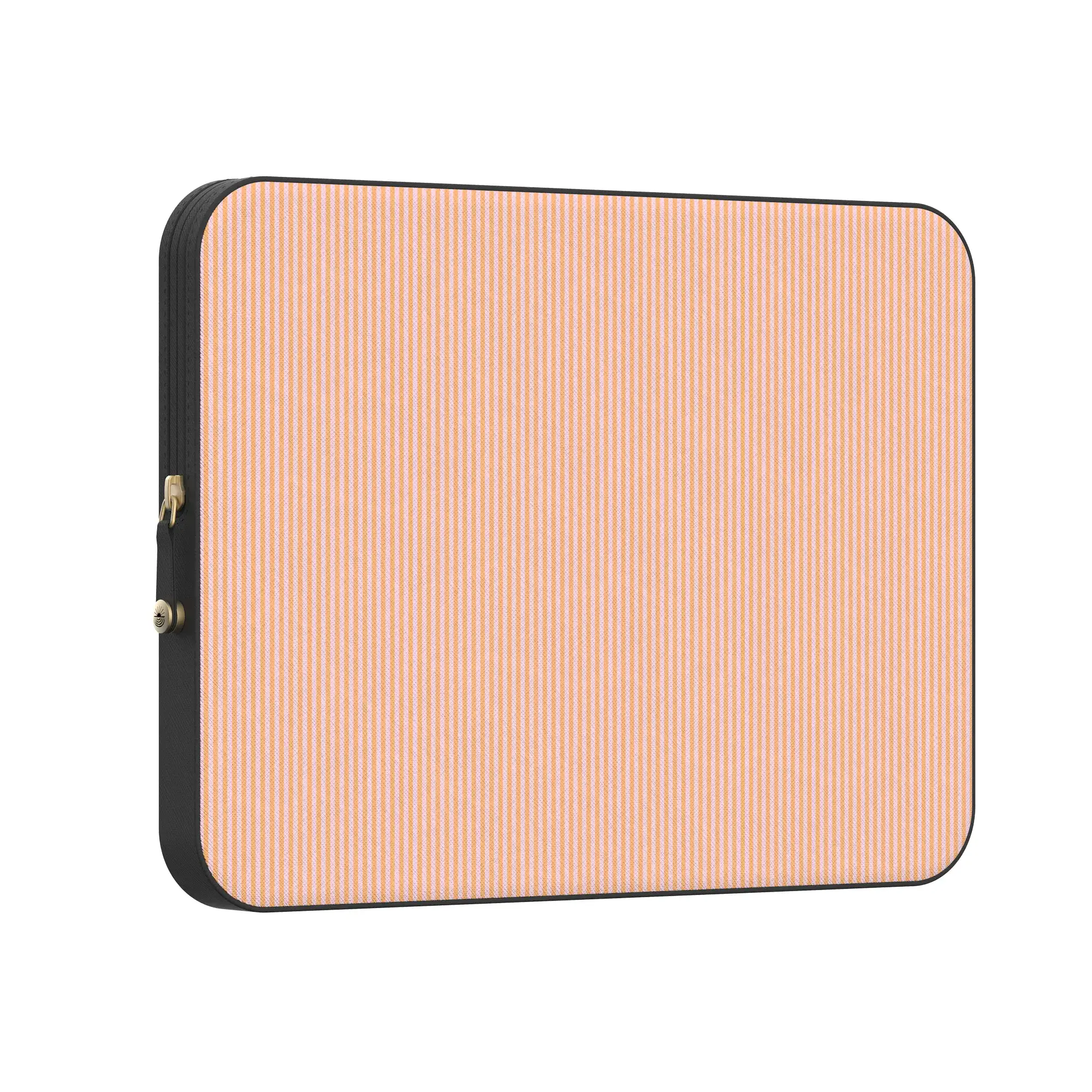 Stripes and the City | Orange & Pink Pinstripe Laptop Case