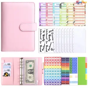 A6 Budget Binder Set with Zipper Cash Envelopes, Portable Money Saving Organizer Binder, Practical Household Budget Planner for Daily Cash Management, Personal Finance Tracking & Savings Planning