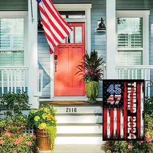 12x18 in Donald Trump 2024 Make America Great Again Garden Flag, Double-Sided Durable Polyester Patriotic Decoration, Outdoor Home Supply for U.S. Presidential Election