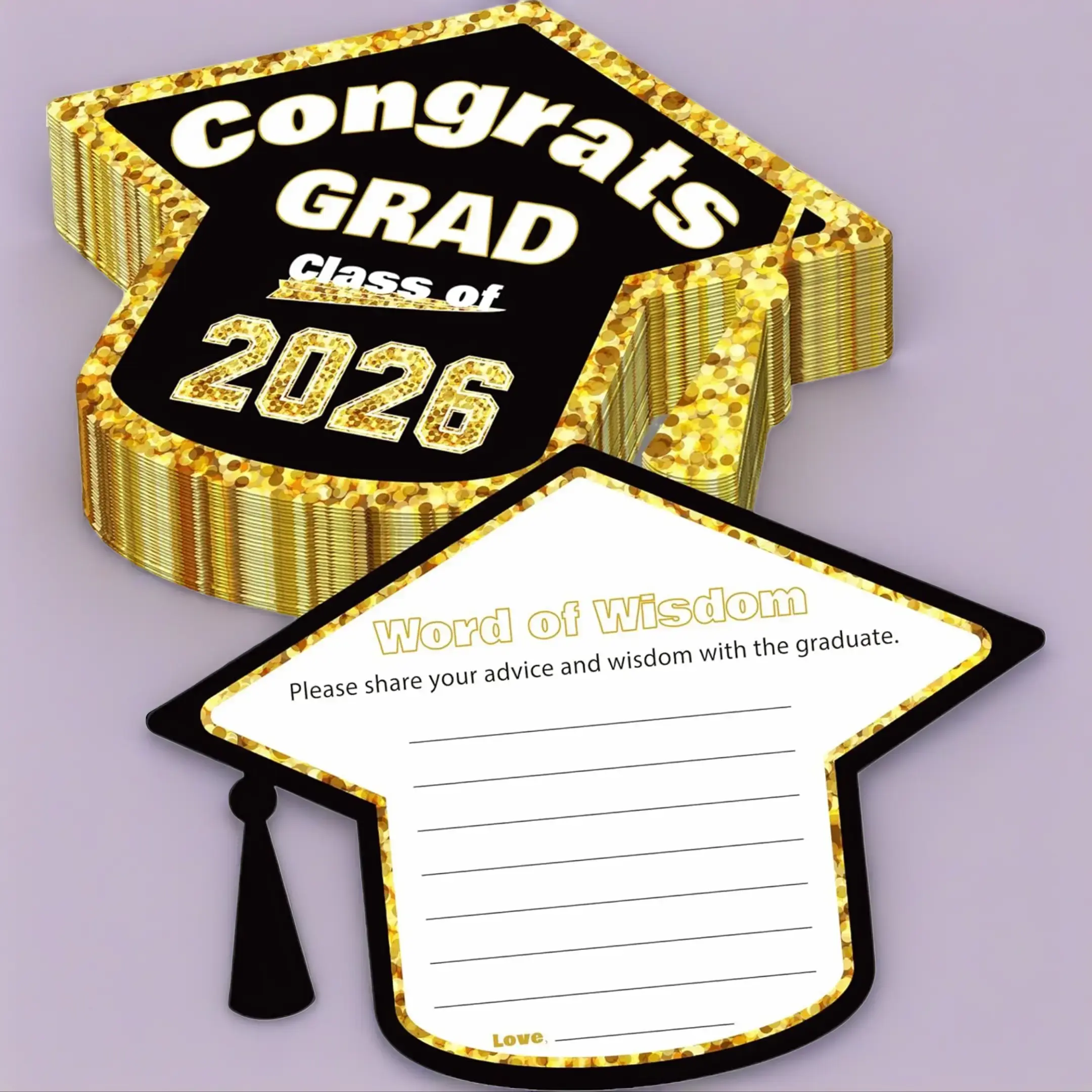 Advice for the Graduate Cards - 40 Pack Advice and Wishes Cards - Graduation Party Decorations - Graduation Decorations Class of 2026 2027 | Congrats Grad Card for Class of 2026 Announcements