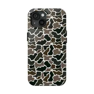 Camouflage Cool Old School Camo Bow Couple Themed Phone Case Premium Matte Texture, Protection, Shockproof, Anti-Drop, Anti-Fingerprint For IPhone 17, 16, 15, 14, 13, 12, Pro Max, Pro Plus, and Samsung S25, 24, 23, 22 Protection Safety