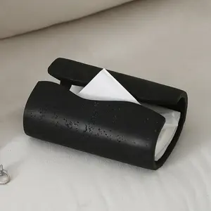 Modern Textured Paper Towel Holder, Decorative Resin Dispenser, Arc Design, Stylish Bathroom Accessory, Durable & Aesthetic