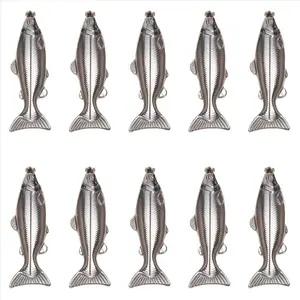 10 Set Fish-Shape Hip Flask 5Oz Bottle Mini Pocket Flask Stainless Steel Party Drinkware for Outdoor