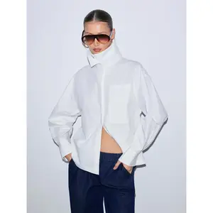 Cider Stand Collar Long Sleeve Blouse Cider Stand Collar Long Sleeve Blouse