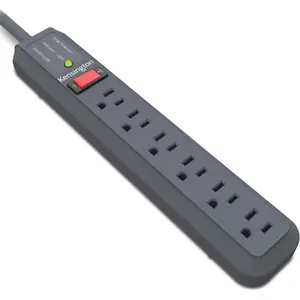 Kensington Guardian 6 Outlet Power Strip, 15Ft Surge Protector, 15-Foot Cord, 540 Joules, Black(K38215Na) Kensington