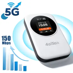 5G/4G LTE Portable WiFi Hotspot,300Mbps,10 Devices Connections,2100mAh Battery,Pocket WiFi for Travel,Home,Car,RV,Camping