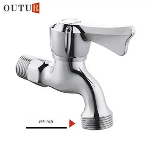 Washing Machine Water Tap 3/4 Inch Brass Automatic Inlet Valve for Dishwasher Universal Household Laundry Faucet