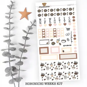 Coffee Love Hobonichi Weeks Sticker Sheet | Plannermonkeyco