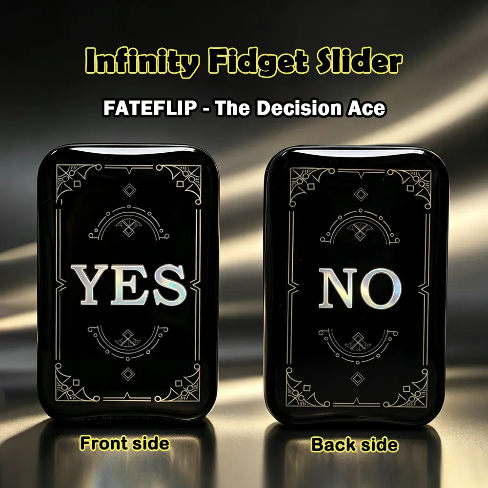 Infinity Push Slider FATEFLIP Oracle Slider EDC Magnetic Mechanical Fidget Slider Toy Stress Relief Toy Desk Toy Decision Maker