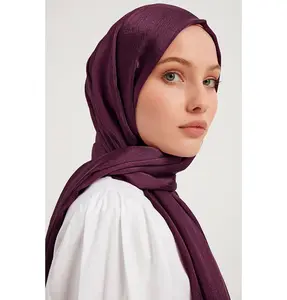 Shine Hijab Shawl - Dark Plum