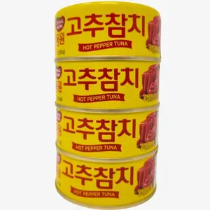 Dongwon Tuna in Hot Pepper Sauce with Vegetables, 150g (4 Pack)