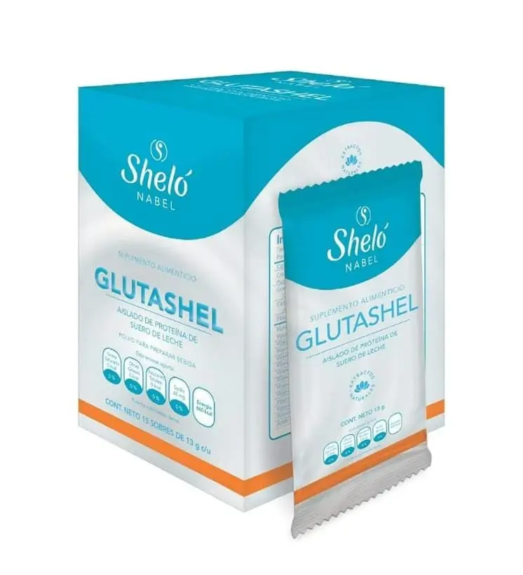 Sheló Nabel Glutashel 15 sobres made in mexico
