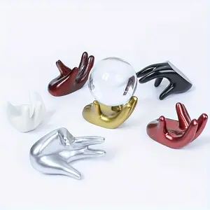 Unique Palm Shape Crystal Ball Resin Base, Suitable for Various Crystal Balls, Home Decor, Desktop Ornament, Party Decoration, Perfect Holiday Gift