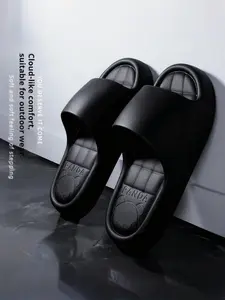 Men's Fashion Casual Summer Slippers, Open Toe Bathroom Sandals, Lightweight Comfortable Indoor Outdoor Shoes, Eva Material