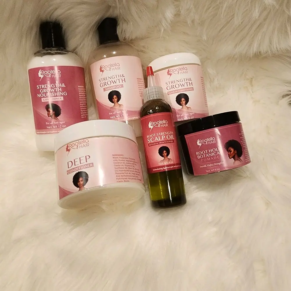Rootella Hair Strength &Growth Full Kit Scalp Oil,Pomade,Shampoo & Conditioner Set