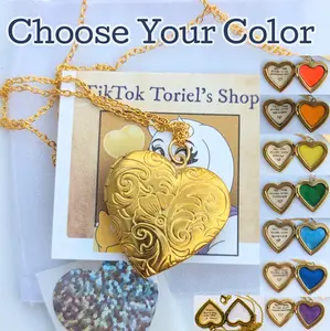 "You Are Filled With" Undertale Heart Locket Necklace