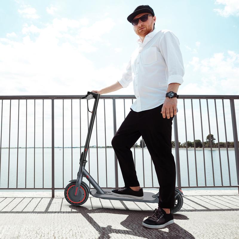 AOVOPRO AP07 electric scoote 22 miles of range, front and rear double shock absorbers 19MPH ultra-high speed, 8.5-inch non-slip solid tires 3-speed transmission, foldable waterproof grade IP65, LCD display AOVOPRO AP07 electric scoote 22 miles of range, front and rear double shock absorbers 19MPH ultra-high speed, 8.5-inch non-slip solid tires 3-speed transmission, foldable waterproof grade IP65, LCD display