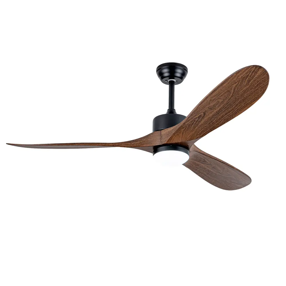 60-in Abs Blades Airplane Shape Ceiling Fan with LED Light, Quiet DC Motor, 6-Speed Remote Control, 2 Down Rods Height Adjustment, Easy Install Reversible Fan for Living Room, Bedroom, Quiet Motor