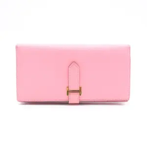 Pre-owned HERMÈS Leather Small Leather Goods Bearn Wallet Epsom Long