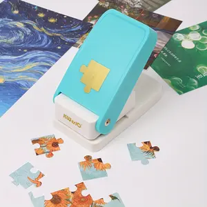 Puzzle Maker DIY Photo & Pattern Hole Puncher, Durable ABS Plastic with Stainless Steel Blades, Smooth Cutting for Art Projects, Gifts, Office & School Supplies, Educational Tool, Integrated Handle Design, Sharp Cutting Tool, Compact Design